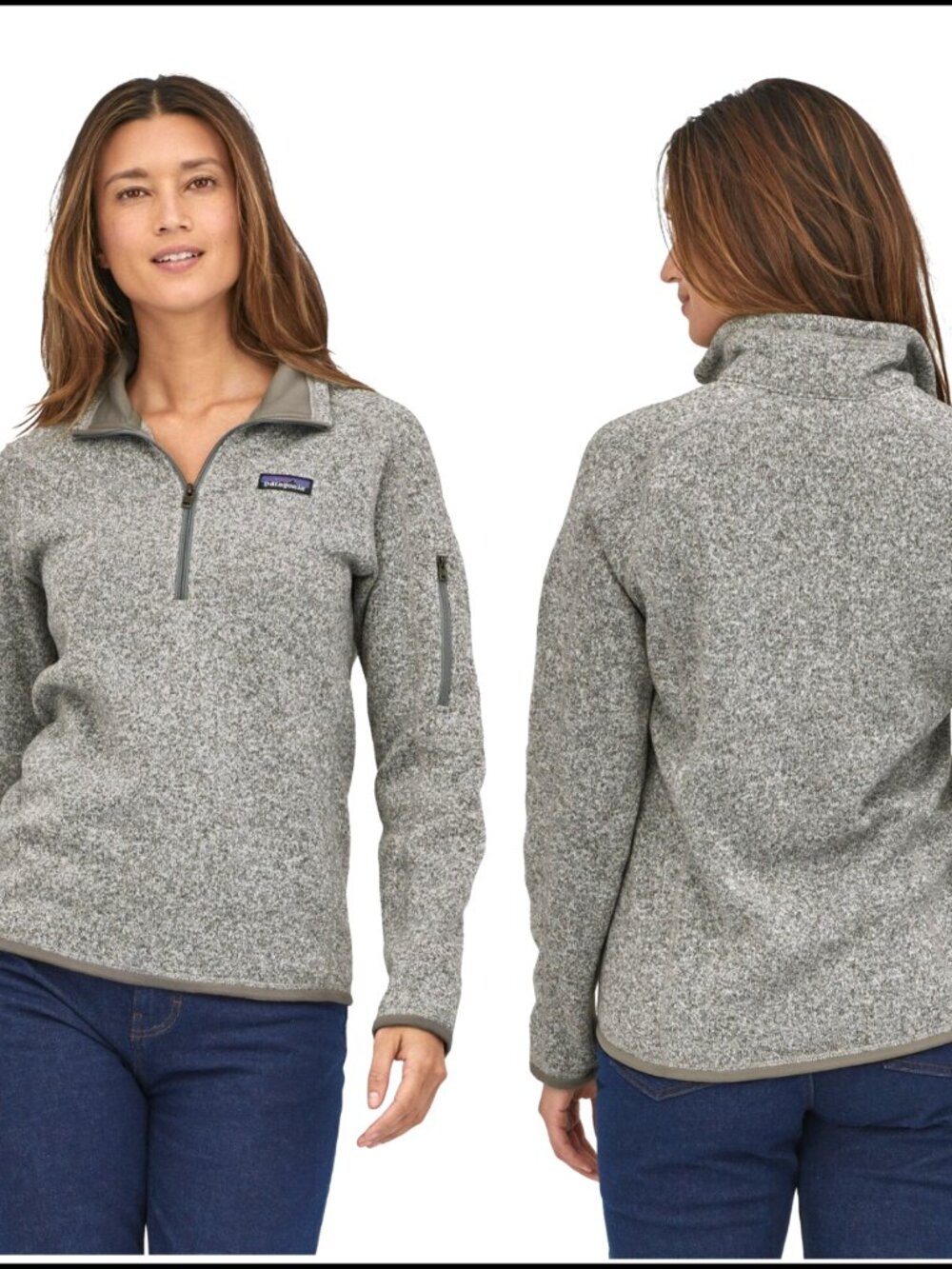 Women's Patagonia Better Sweater 1/4 Zip Fleece Jacket-Size L (25617)